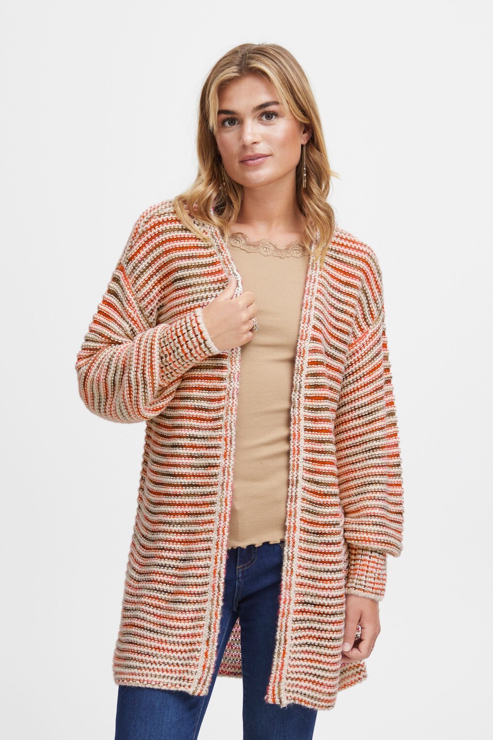 Knitted cardigan Fransa Lea, red