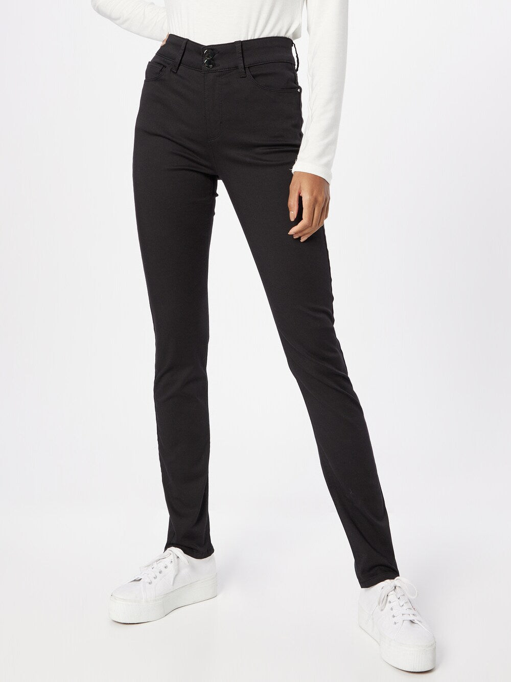 Sliver skinny jeans, black