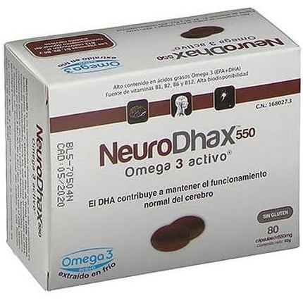 Epadhax Neurodhax Omega 3 550 mg 80 capsules, Epadhax