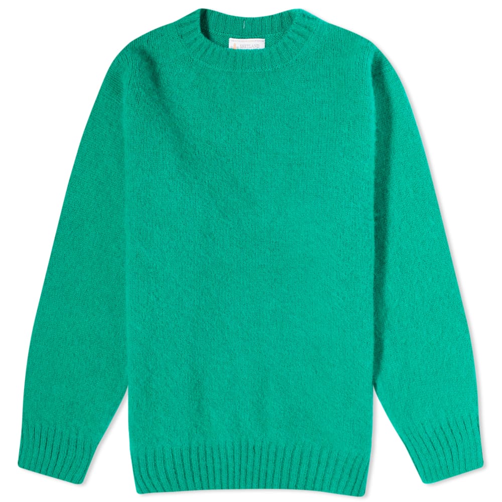 Shetland Woolen Co. Shaggy Crew Knit Sweater, emerald