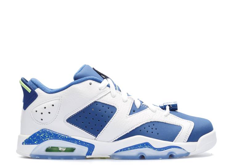 حذاء رياضي AIR JORDAN 6 LOW BG 'GHOST GREEN'، باللون الأبيض