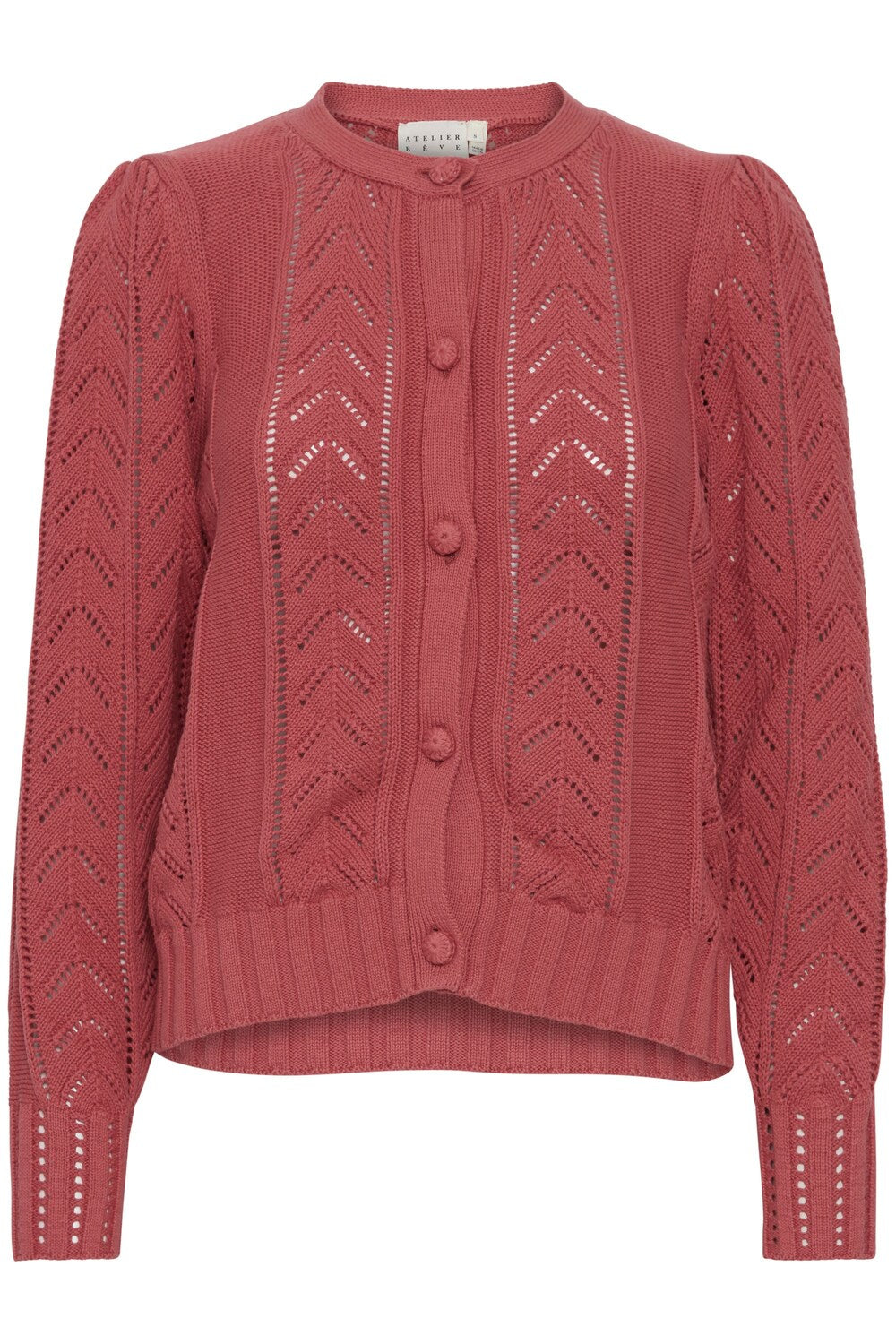 Knitted cardigan Atelier Rêve, dark pink