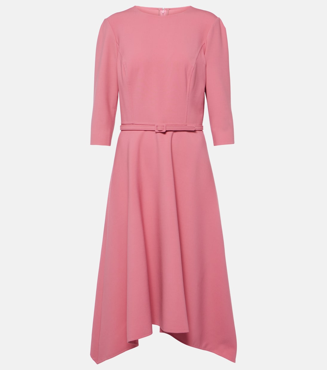 Oscar De La Renta Wool Blend Midi Dress, Pink