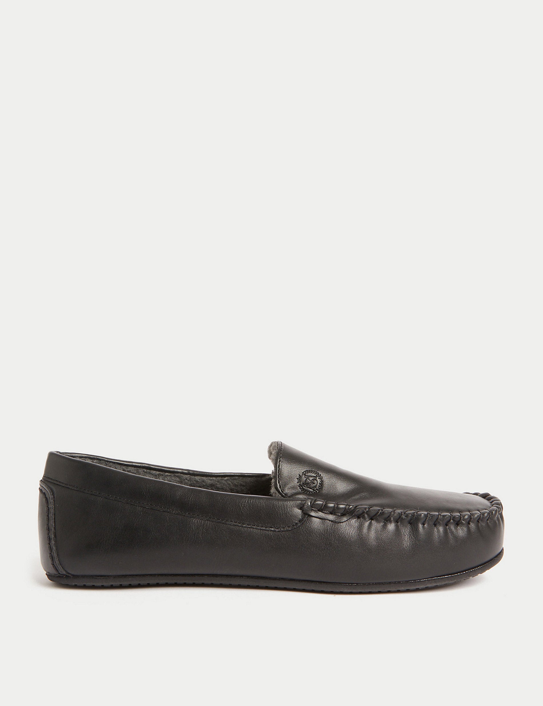 Marks & Spencer moccasin slippers, black