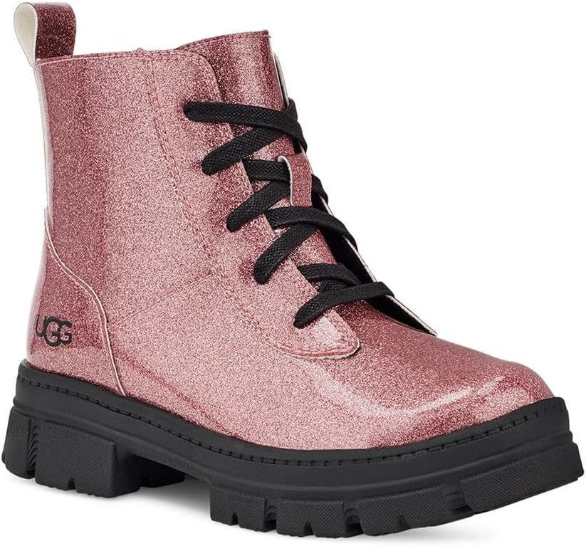 Ashton Lace-Up Glitter UGG Lace-up Boots in Glitter Pink