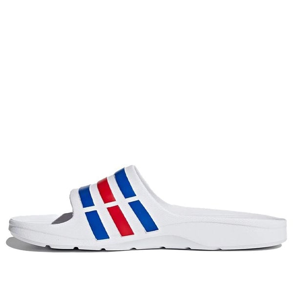 adidas Duramo Slides 'White Blue Red' Slippers, white