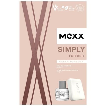 Gift set Mexx Simply For Her eau de toilette 20 ml and soap 75 g, Coty