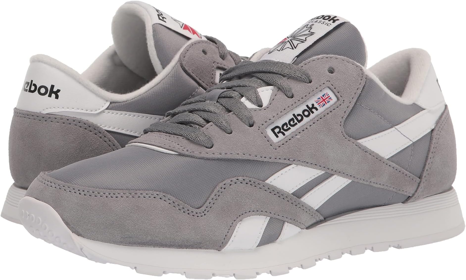 Classic Nylon Reebok Sneaker in Pure Grey/White