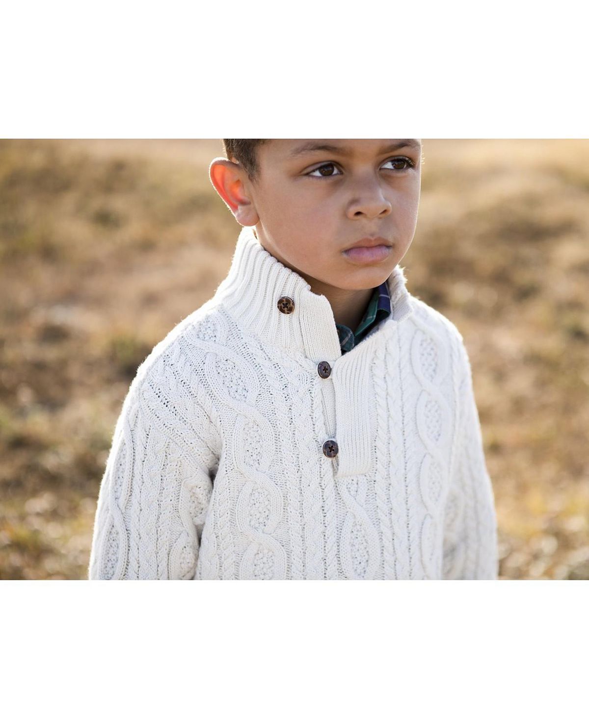 Boys' Button Neck Sweater, Children's Hope & Henry