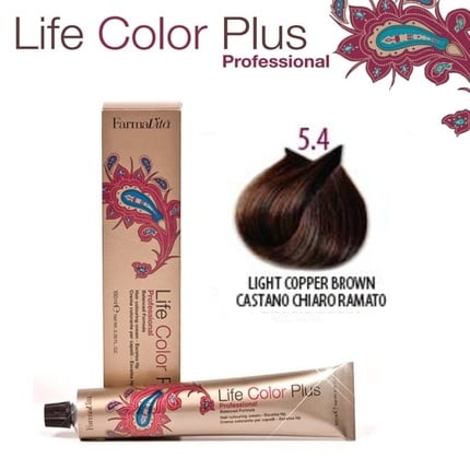 Life Color Plus Hair dye 100ml 5.4 Light brown copper, Farmavita