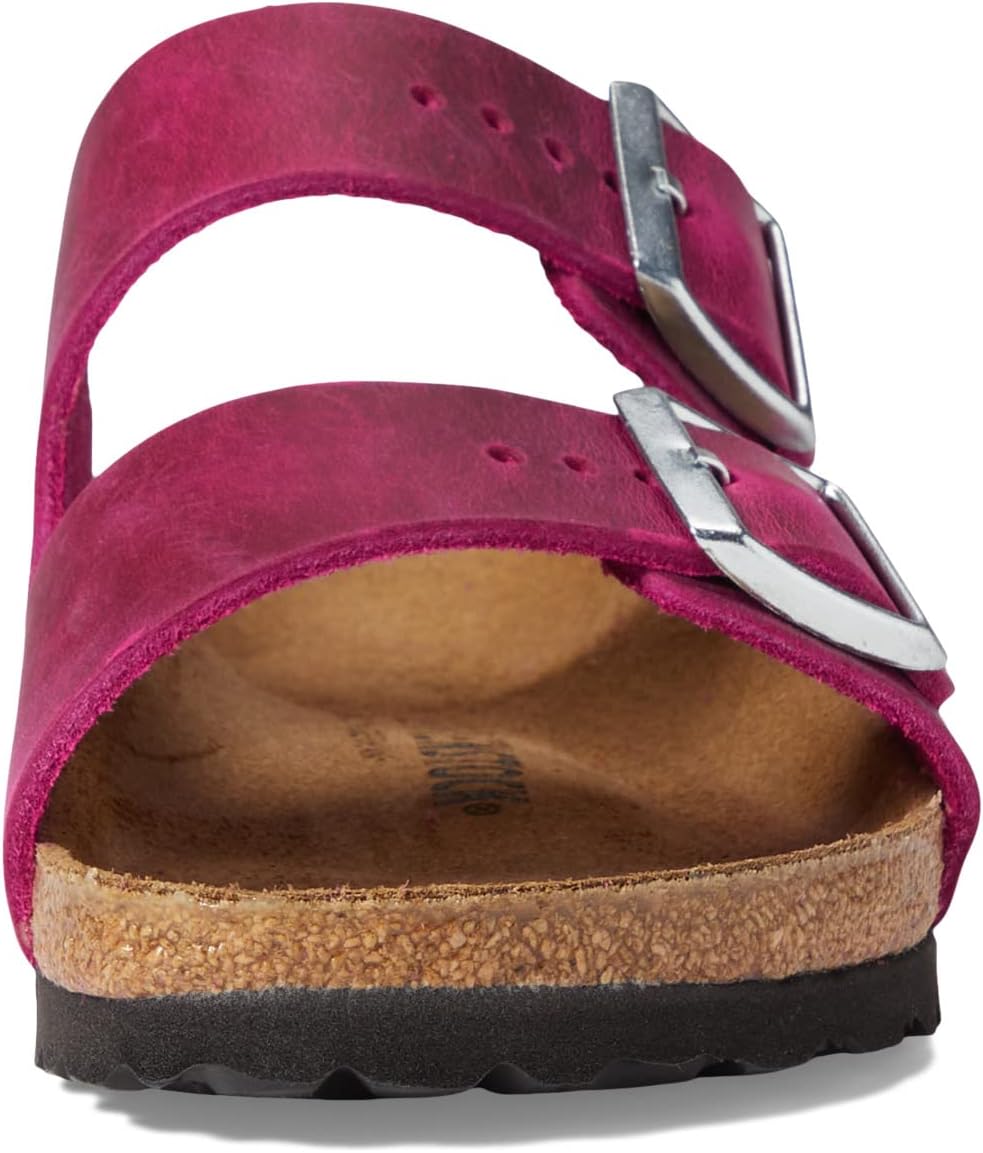 Arizona Flat Sandals - Oiled Leather (Unisex) Birkenstock, Festival Fuchsia Oiled Leather 1