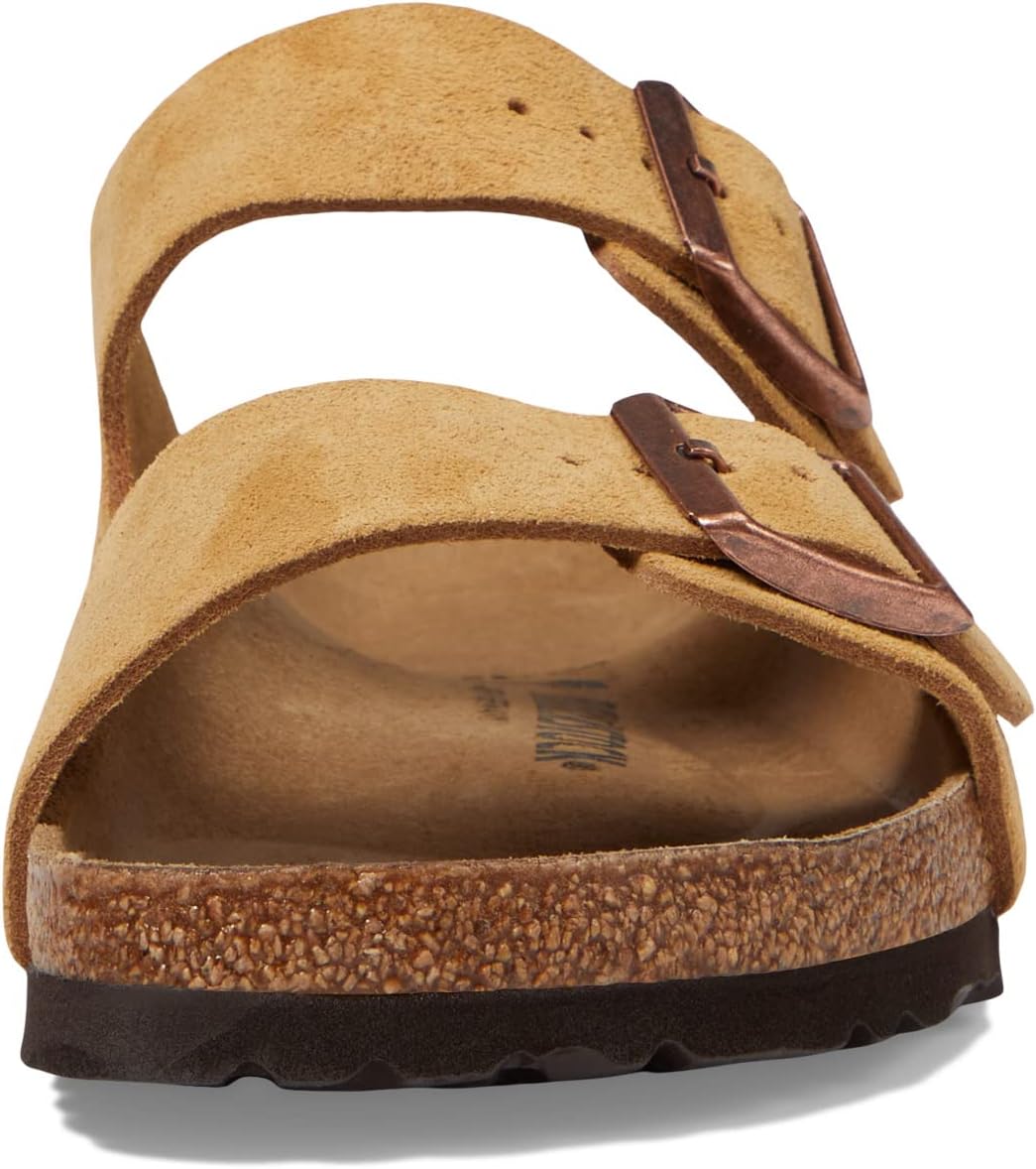 Arizona Flat Sandals - Suede (Unisex) Birkenstock, Latte Cream