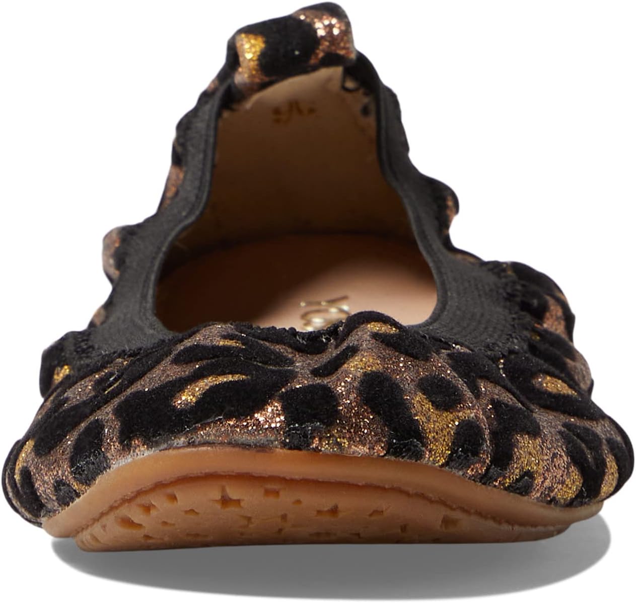 Miss Samara Glitter Ballet Flat Yosi Samra, Light Bronze Leopard Glitter