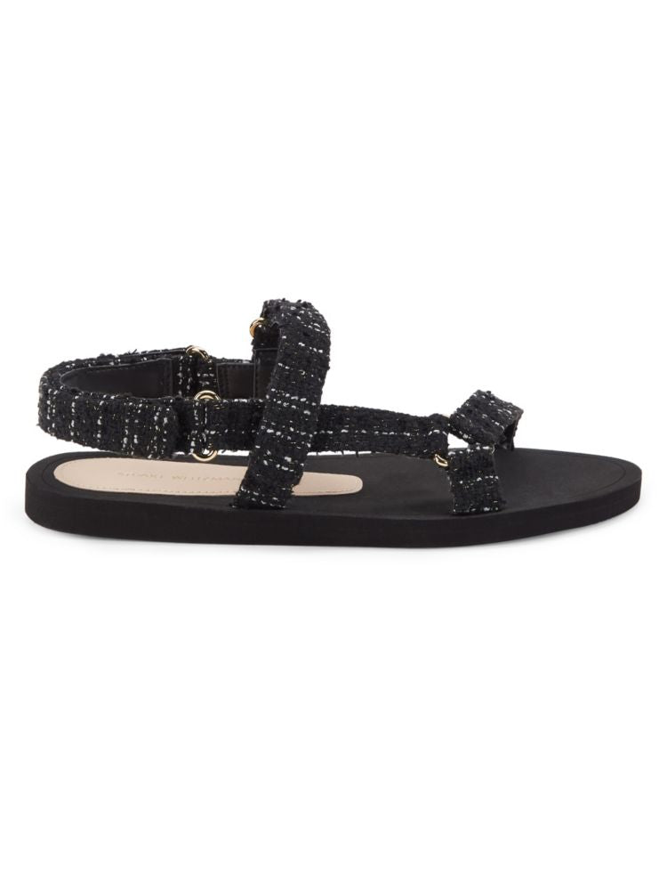 Vail Stuart Weitzman Patterned Sports Sandals, Black