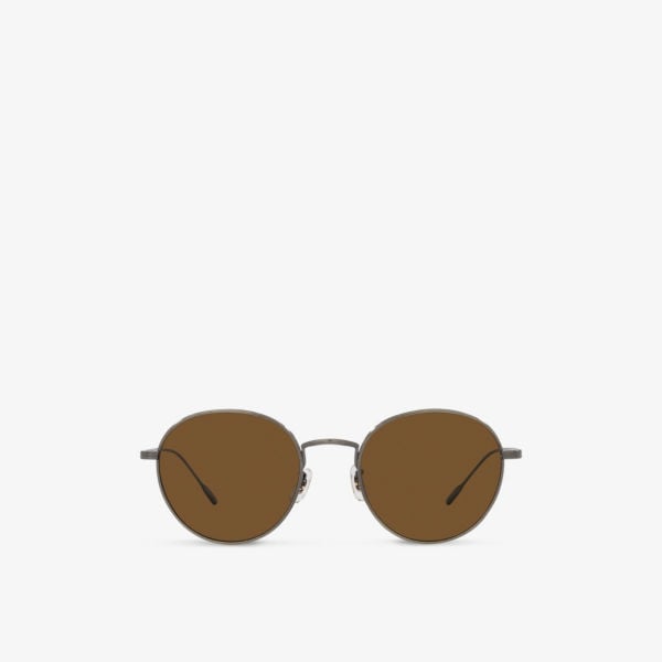 نظارة شمسية OV1306ST Oliver Peoples Altair دائرية معدنية، رمادية