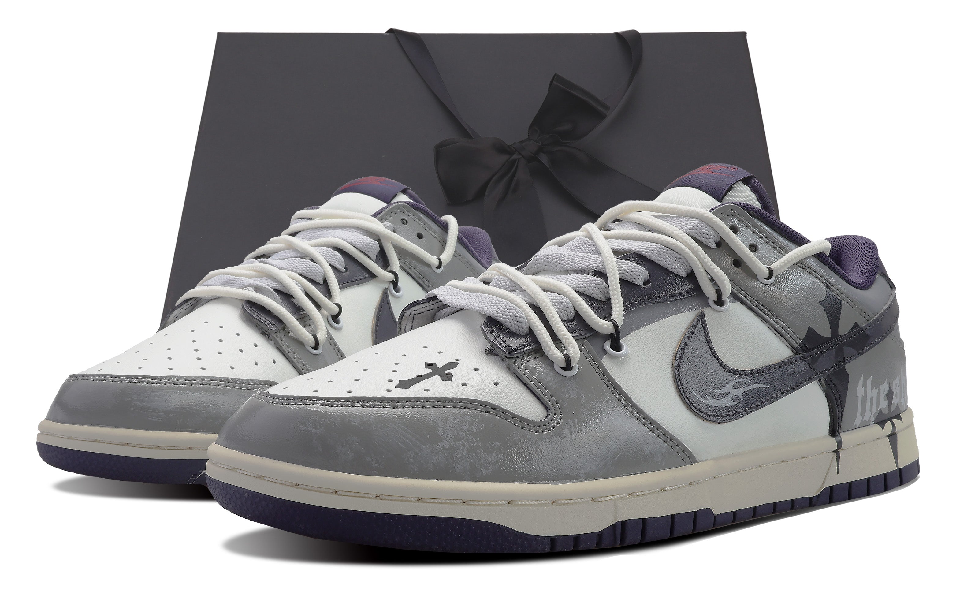 Dunk Skateboarding Shoes Mens Low Grey Nike