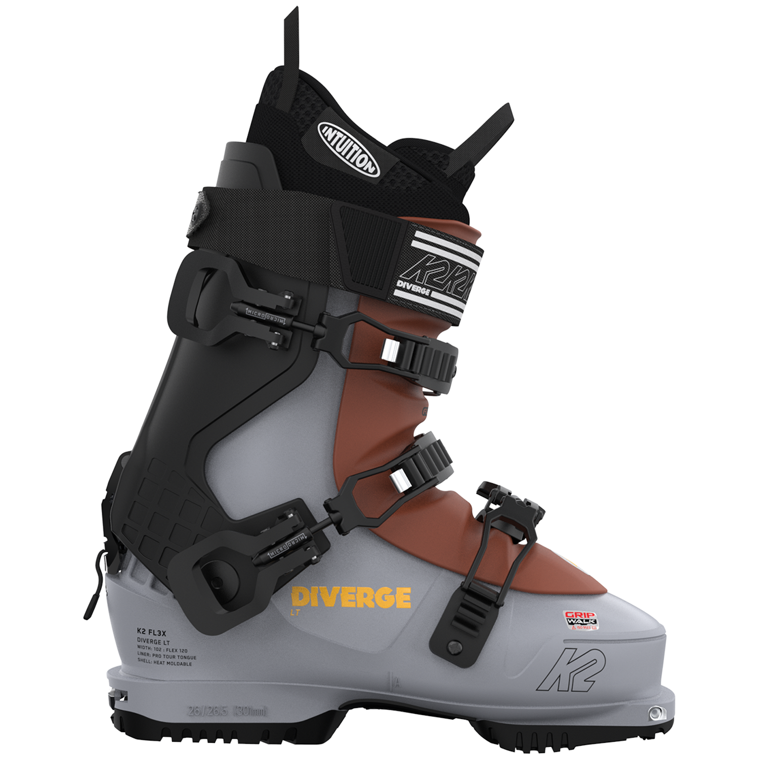 Ski boots K2 FL3X Diverge LT Alpine Touring 2023, gray