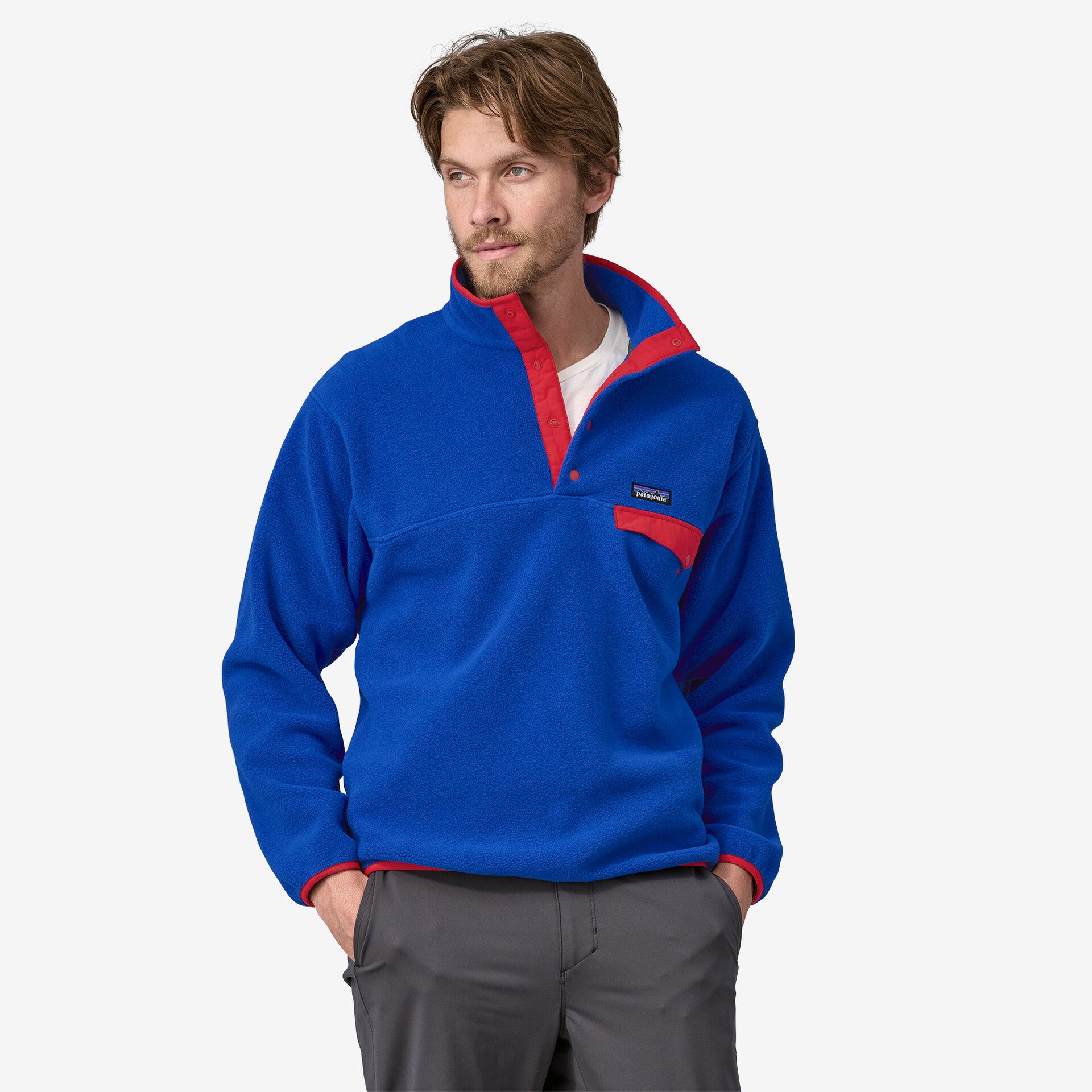 Patagonia Men's Synchilla Snap-T Fleece Pullover, Blue