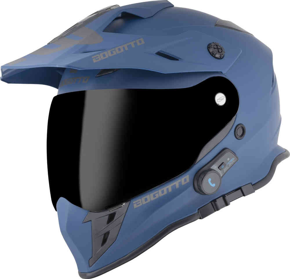 H331 BT Bluetooth enduro helmet Bogotto, blue matt