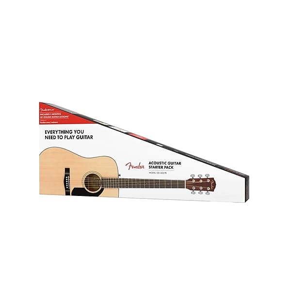 جيتار صوتي Fender CD-60S Dreadnought Acoustic Guitar Starter Pack V2، الجزء العلوي من خشب التنوب الصلب