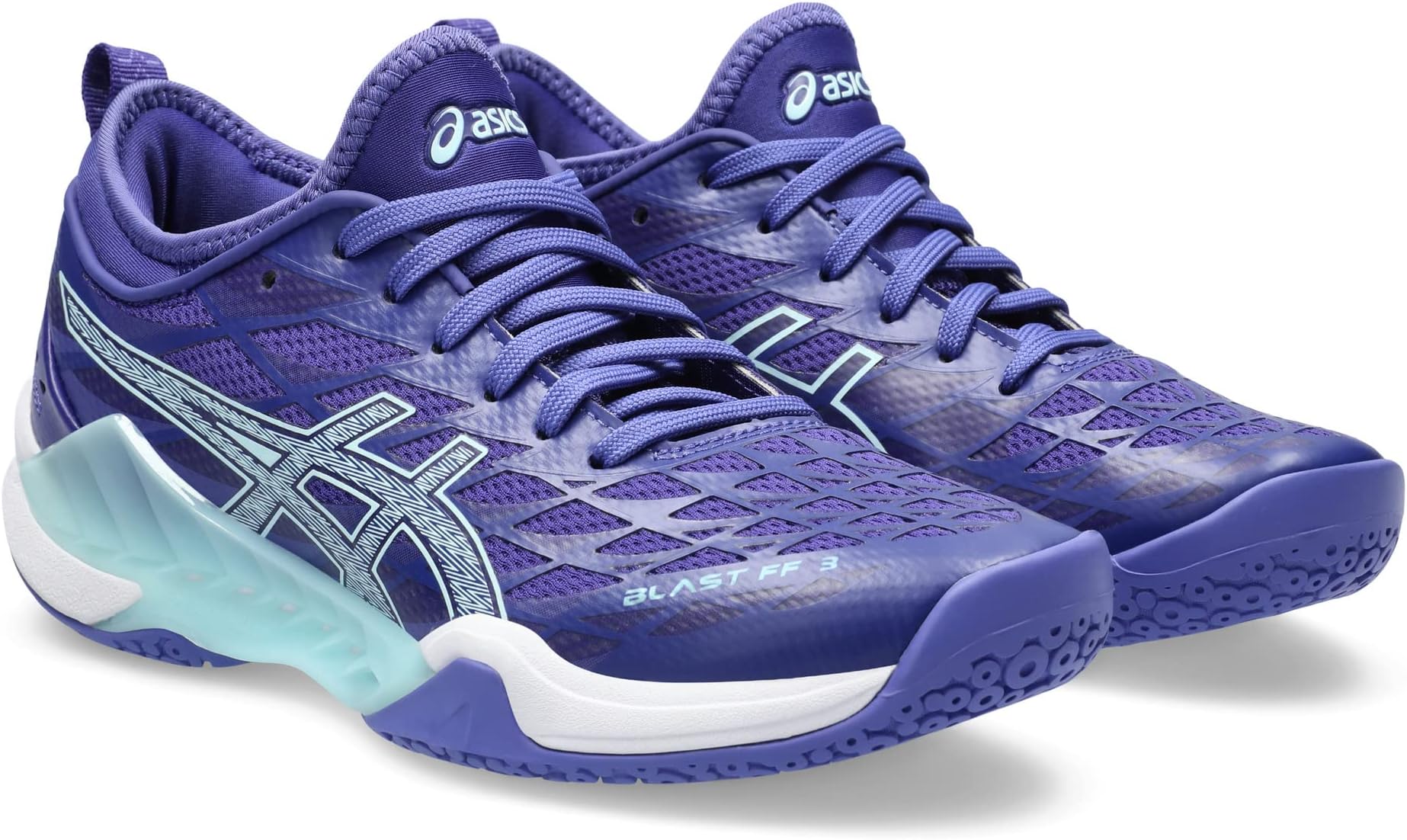 Blast FF 3 Volleyball Shoe ASICS, Eggplant/Aquamarine