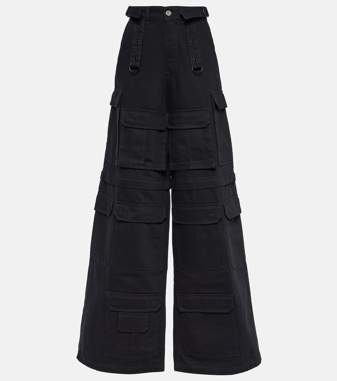 Vetements Cotton Cargo Pants, Black