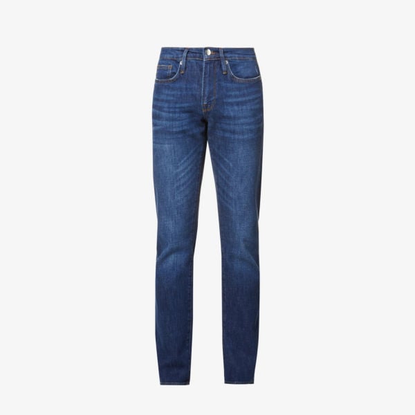 L'Homme Slim Fit Cotton Blend Frame Jeans in Niagara