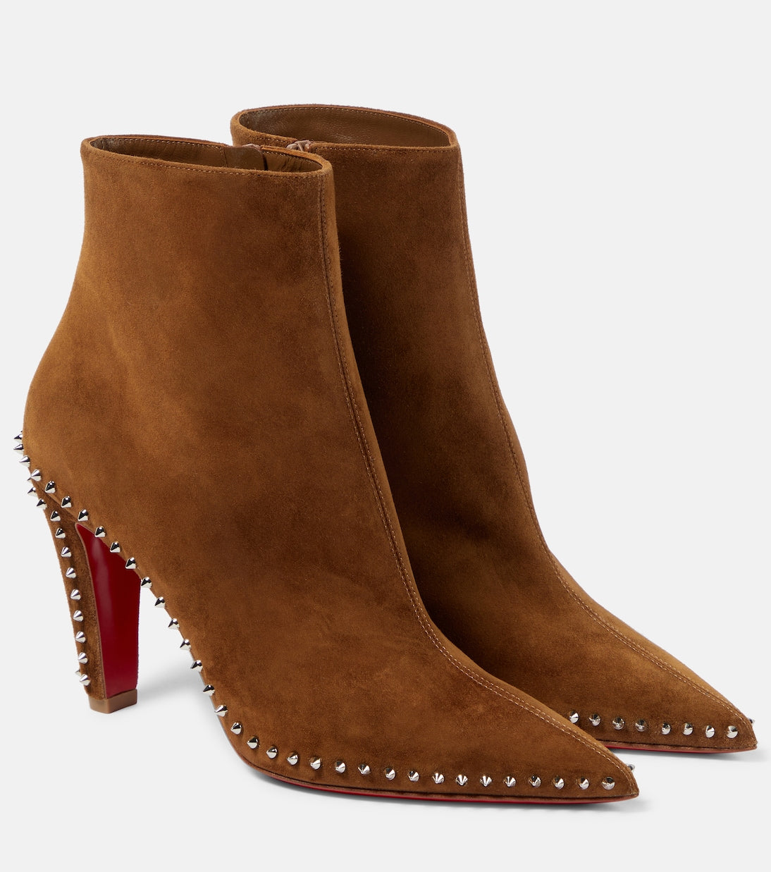 Vidura suede studded ankle boots Christian Louboutin, beige