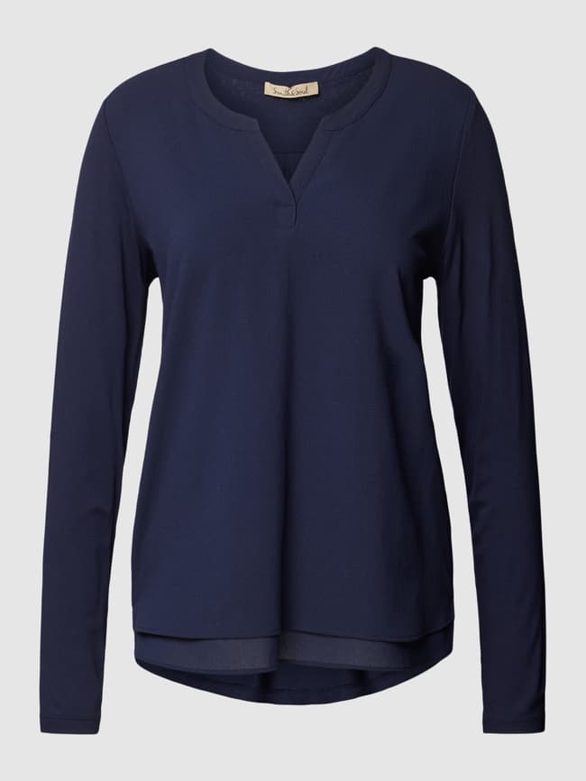 Smith and Soul Tunic Collar Blouse, Navy