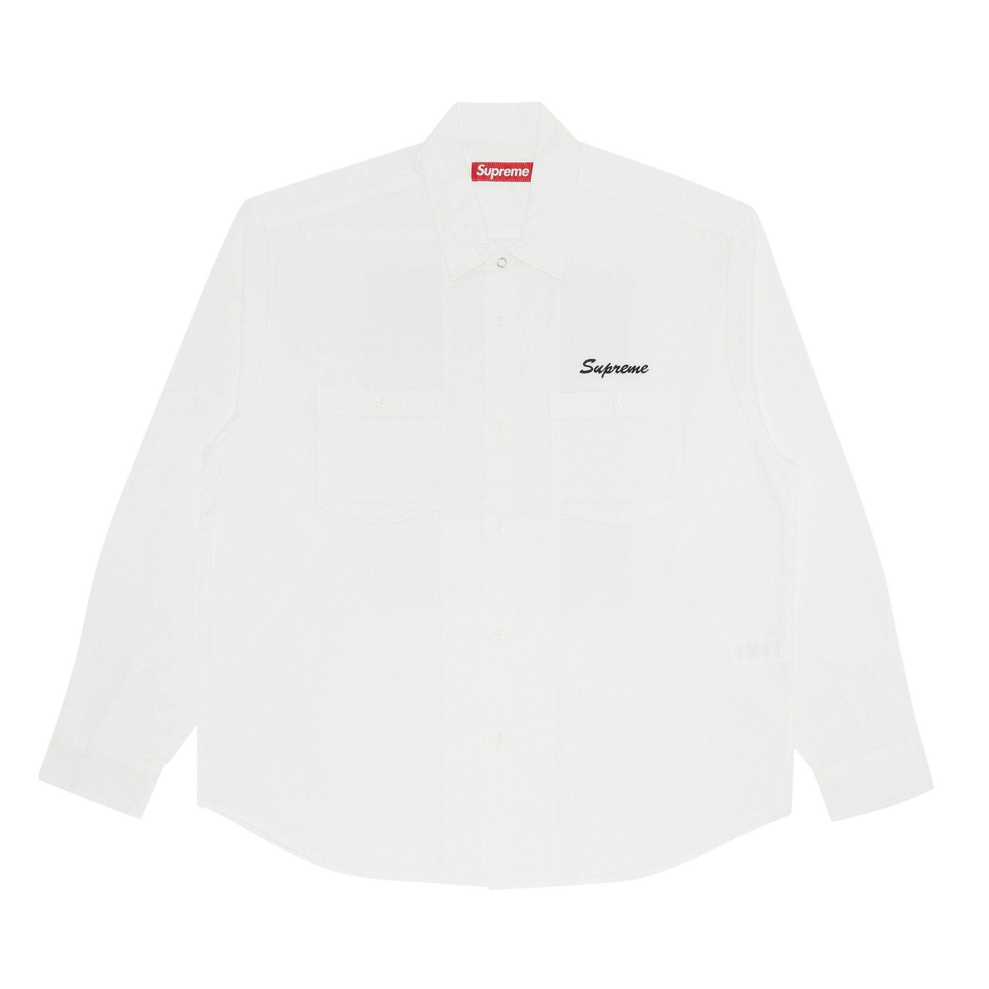 Supreme American Psycho Work Shirt, White