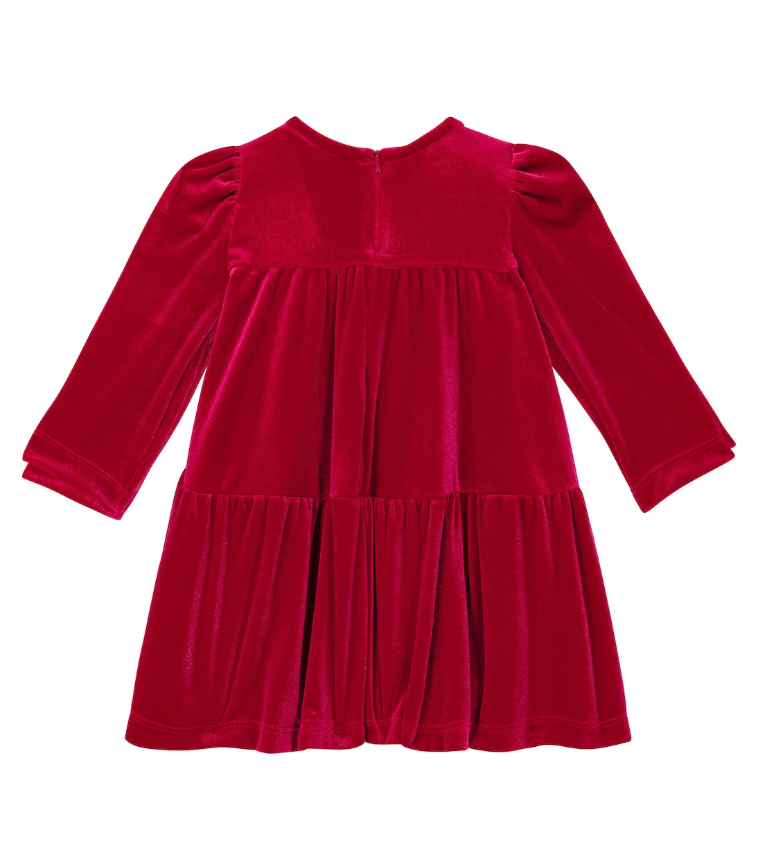 Children's velvet dress Monnalisa, red