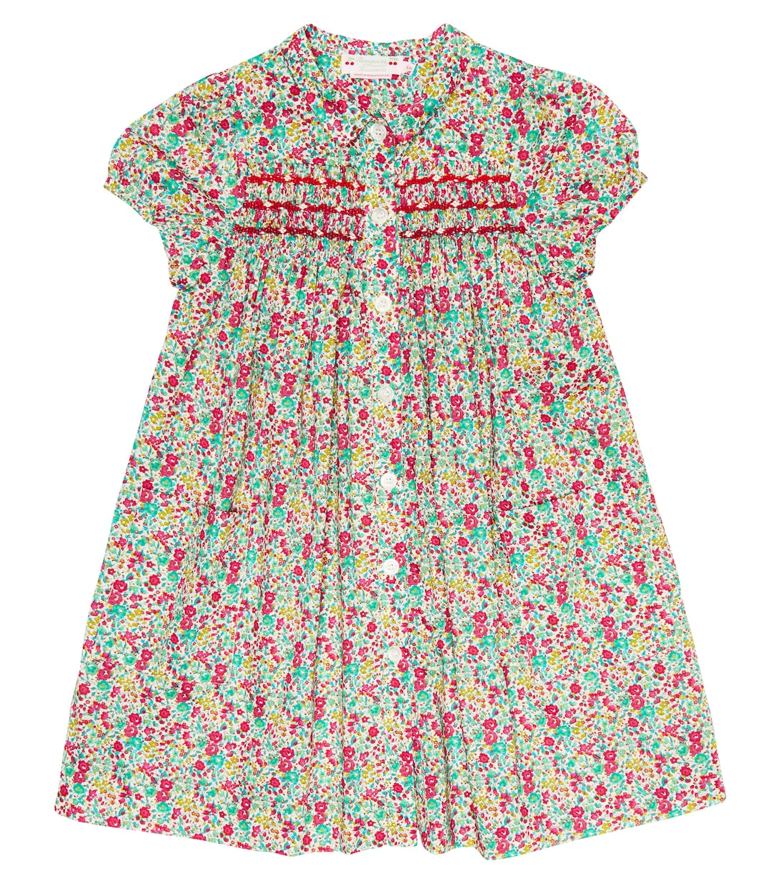 Candice cotton shirt dress with Bonpoint floral print, multicolor