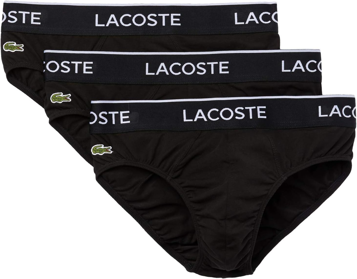 Set of 3 Casual Classic Lacoste briefs, black