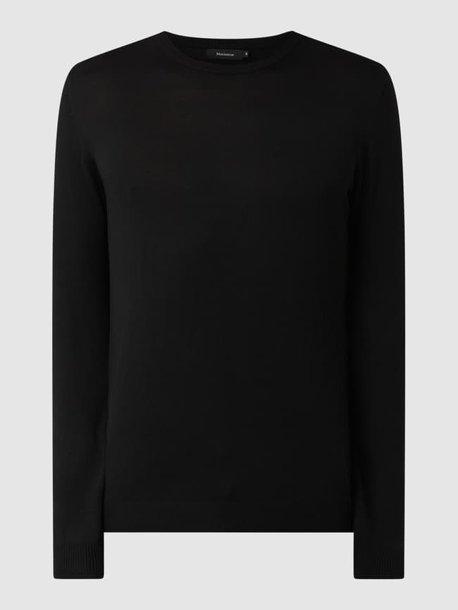 Merino wool sweater model "Margrate" Matinique, black