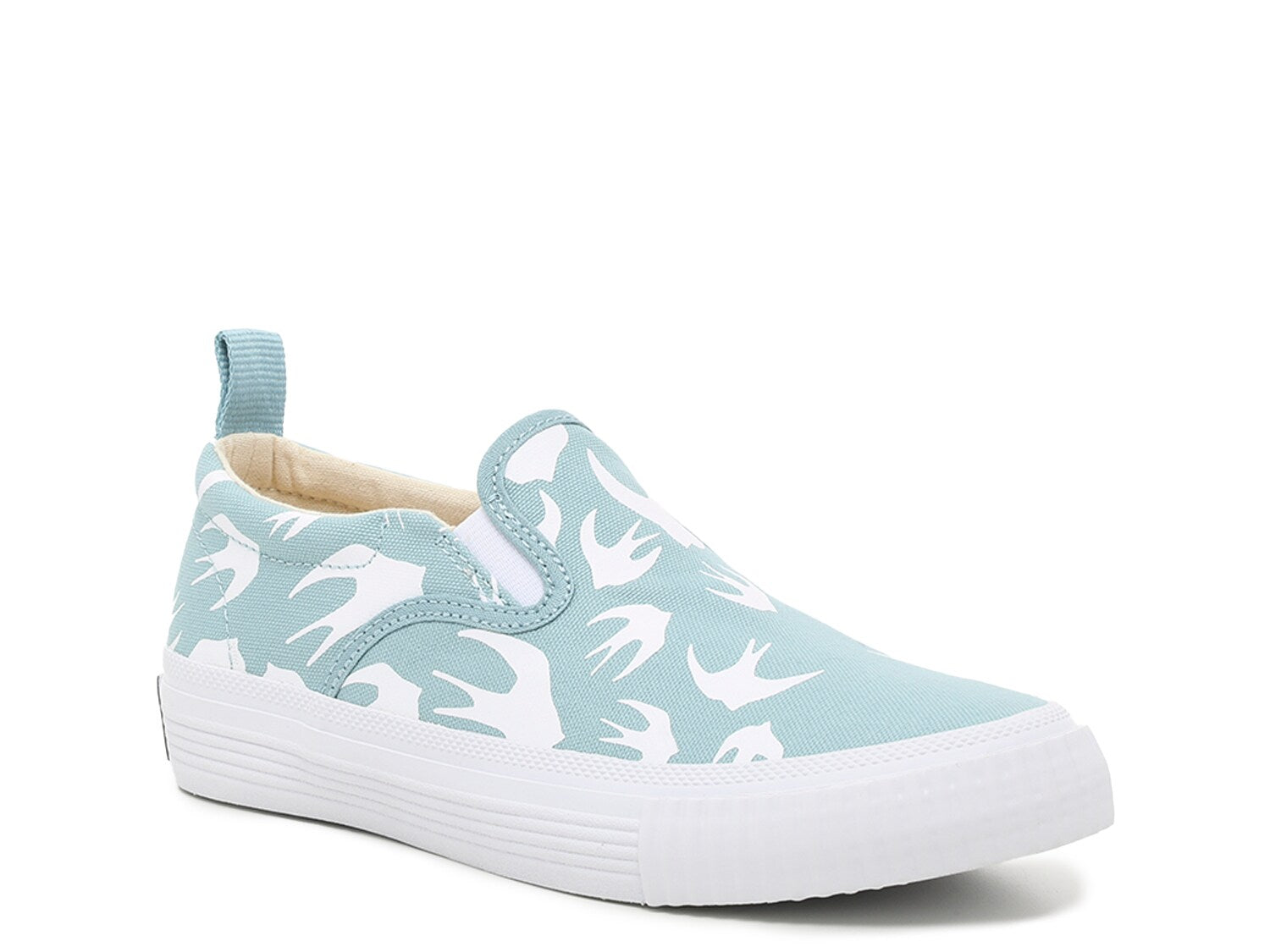 Women's slip-on sneakers Alexander McQueen Swallow, light blue