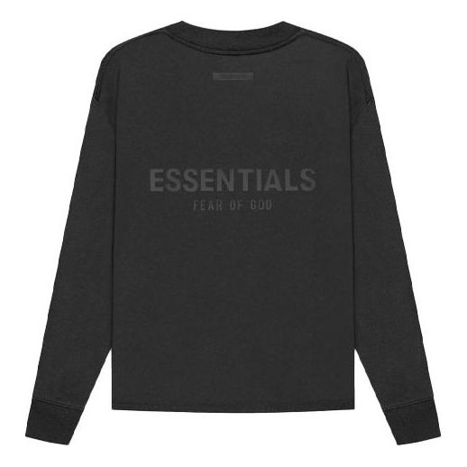 تي شيرت Fear of God Essentials SS21 بأكمام طويلة، ليموزين مطاطي، ليموزين مطاطي