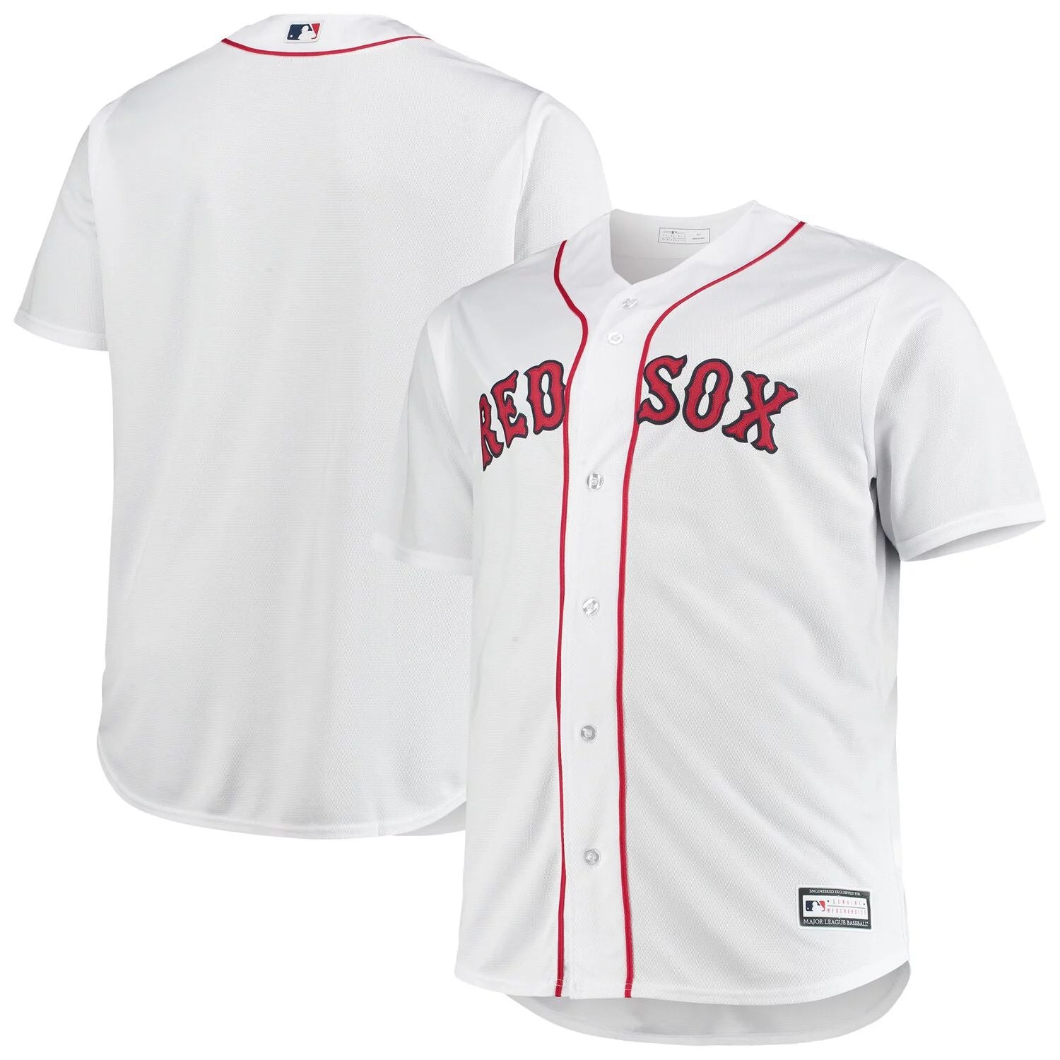 تي شيرت رجالي أبيض اللون من Boston Red Sox Big &amp; Tall Home Replica Team T-Shirt