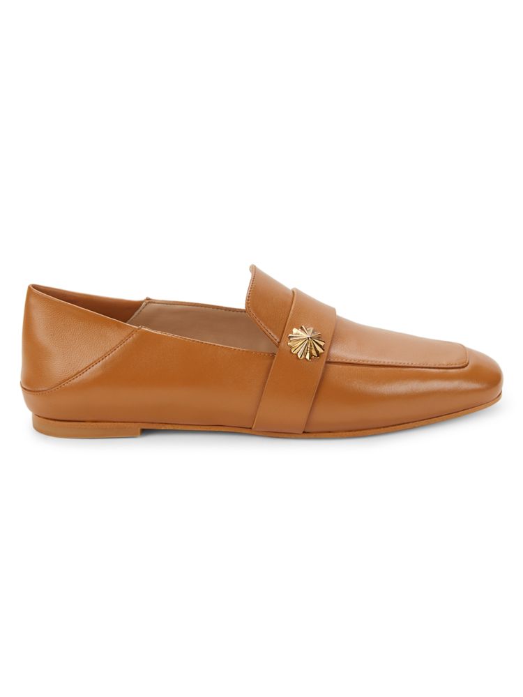 Wylie Star Stuart Weitzman Foldable Heeled Loafers in Almond