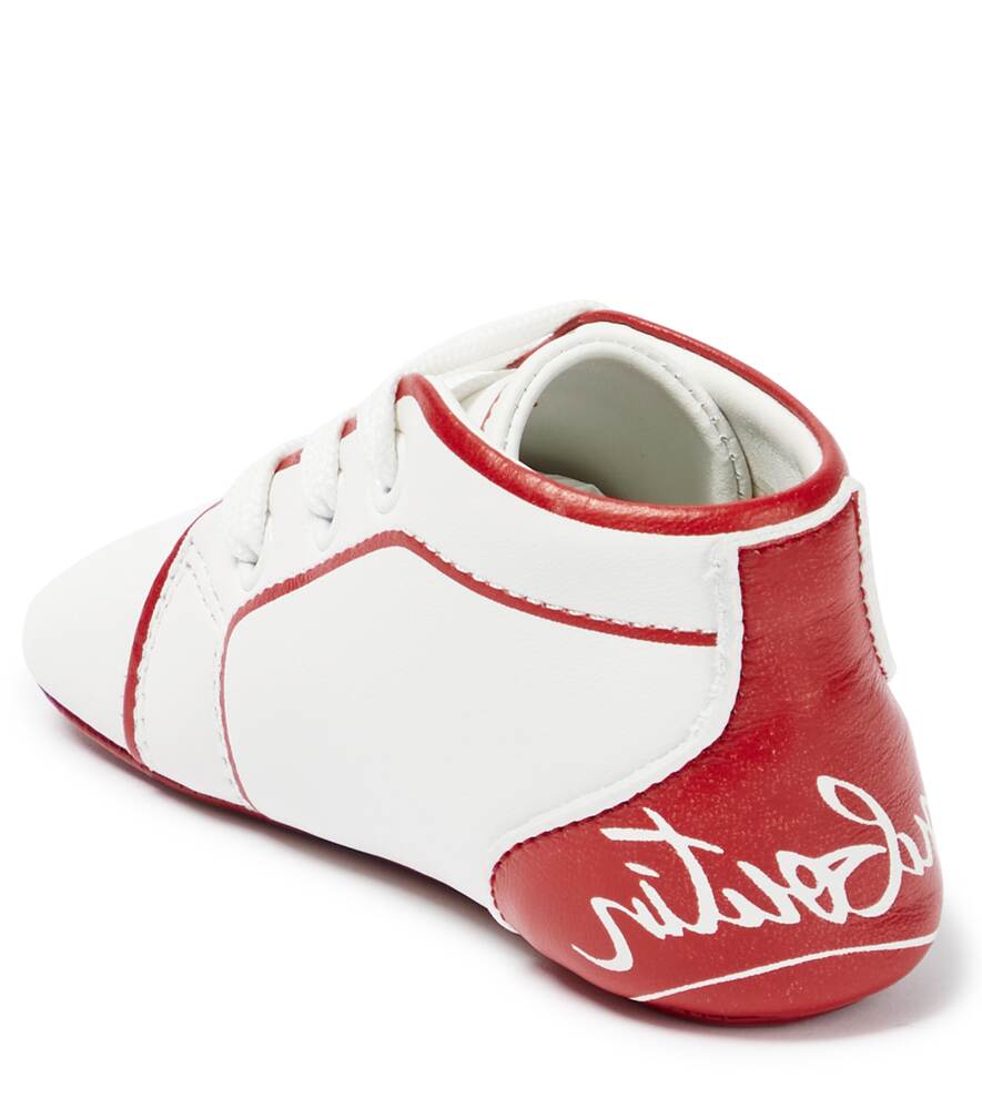 Baby Funnyto Christian Louboutin leather sneakers, white