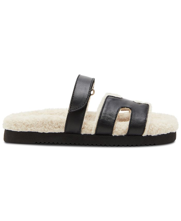 Mayvn-F Women's Strappy Steve Madden Insole Slides, Black