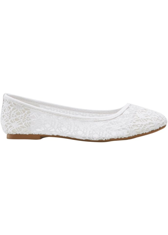 Bodyflirt ballet flats, white