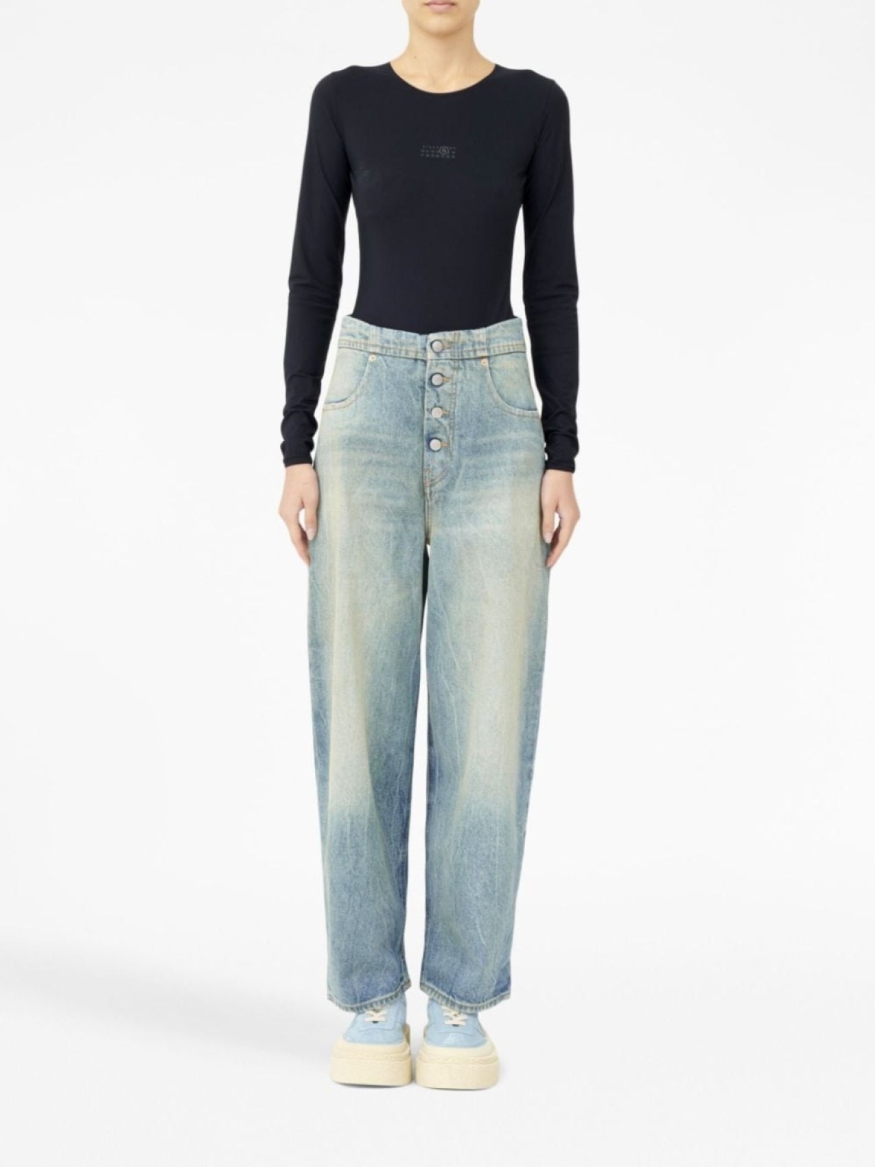 MM6 Maison Margiela Mid Rise Skinny Jeans Blue