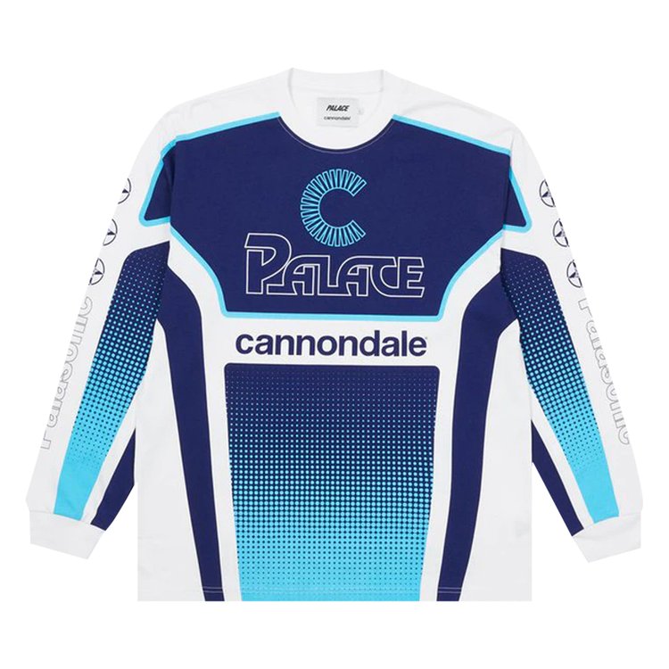 قميص Palace x Cannondale Mad Boy 'White' بأكمام طويلة، باللون الأبيض