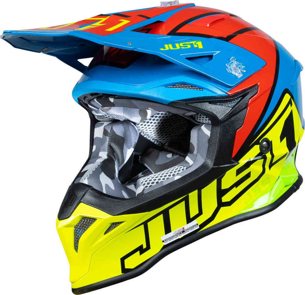 J39 Thruster Motocross Helmet Just1, Yellow/Red