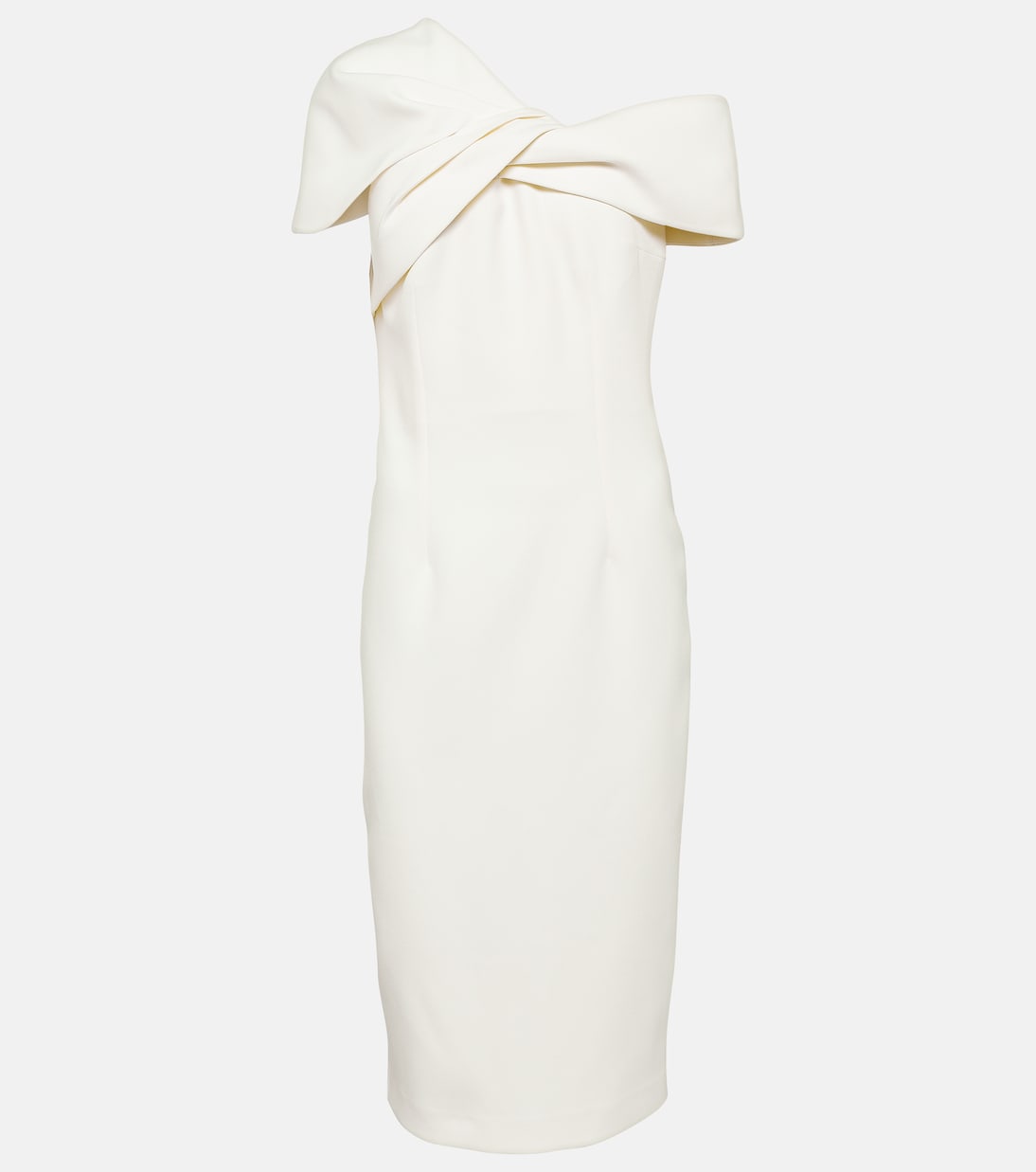 Salmone crepe midi dress Safiyaa, white