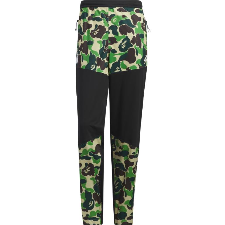 X Bape Co-brand Men's Black Adidas Track Pants, Black