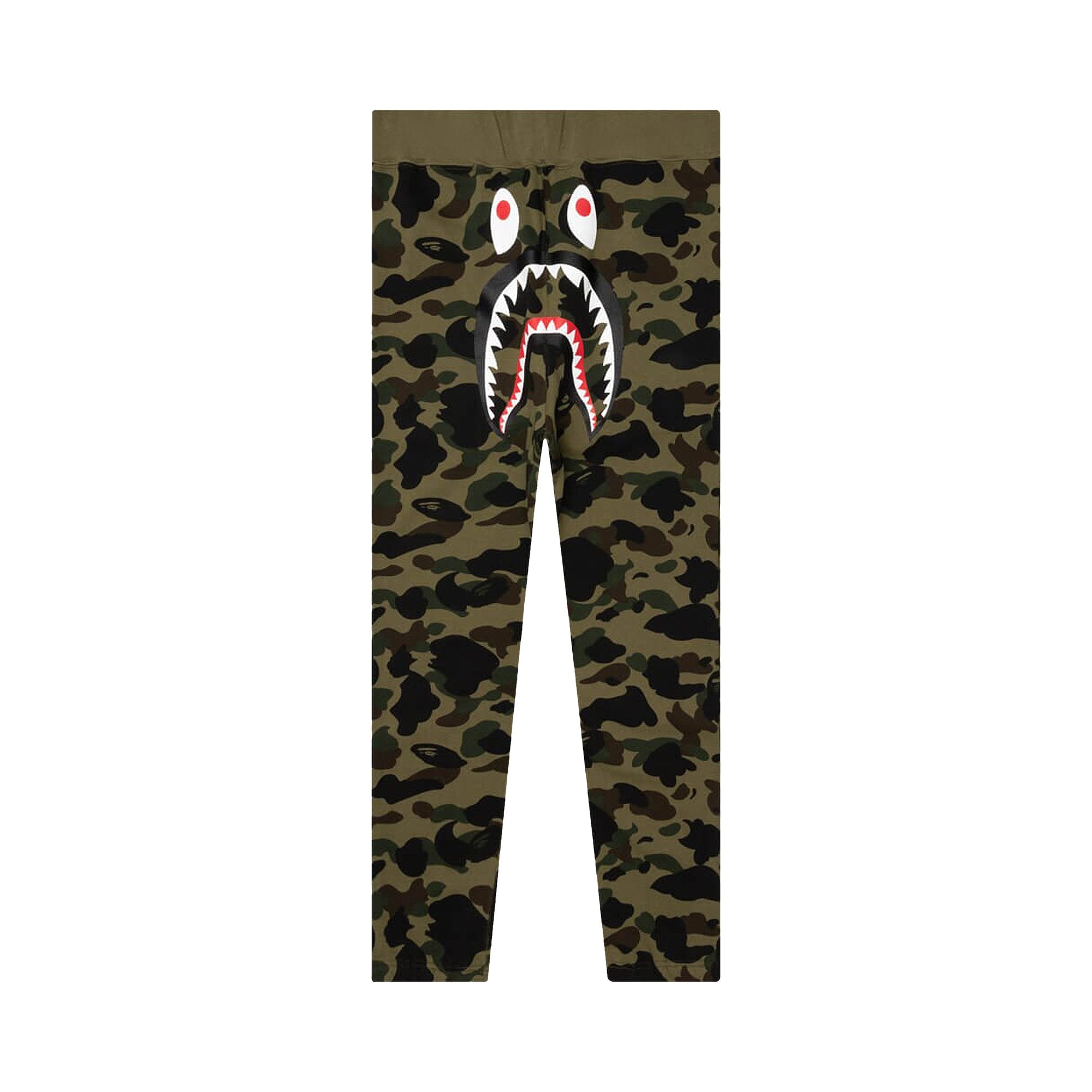 BAPE 1st Camo Wide Leg Sweatpants, Green