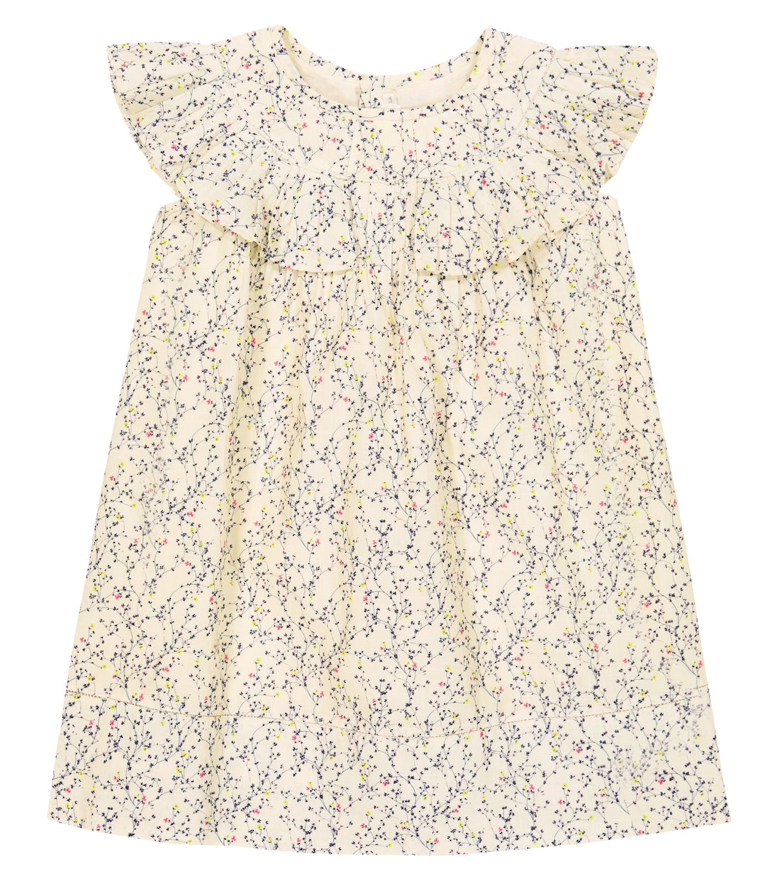 Amber Cotton Dress with Bonpoint Floral Print, Multicolor