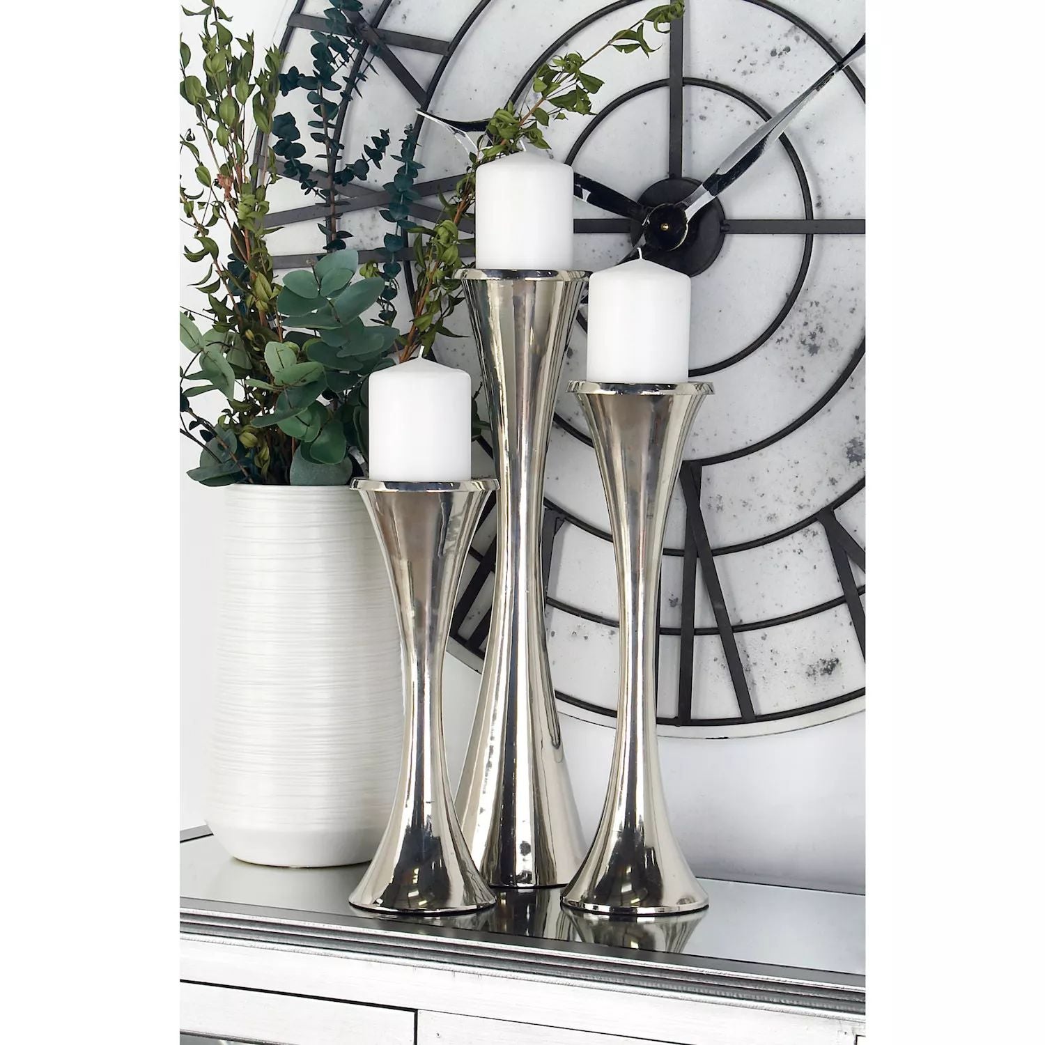 Stella & Eve Corner Floor Decor Candle Holder, 3-Piece Set