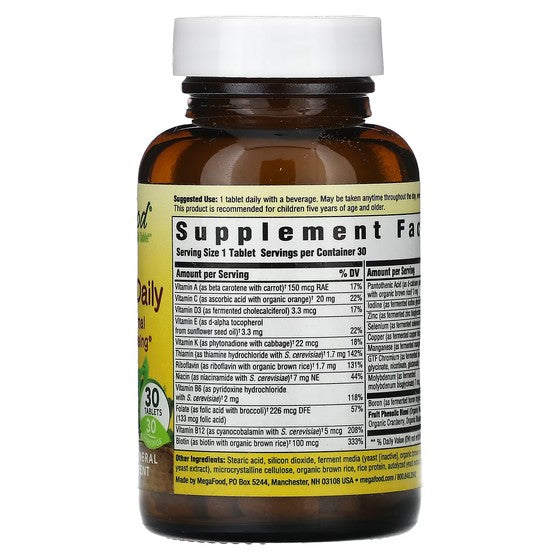 Dietary Supplement MegaFood Daily Formula for Children